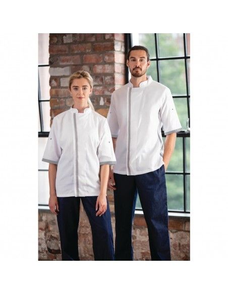 Veste de cuisine blanche à manches courtes Southside M