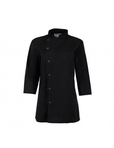 Veste de cuisinier femme ajustée Whites noire taille M
