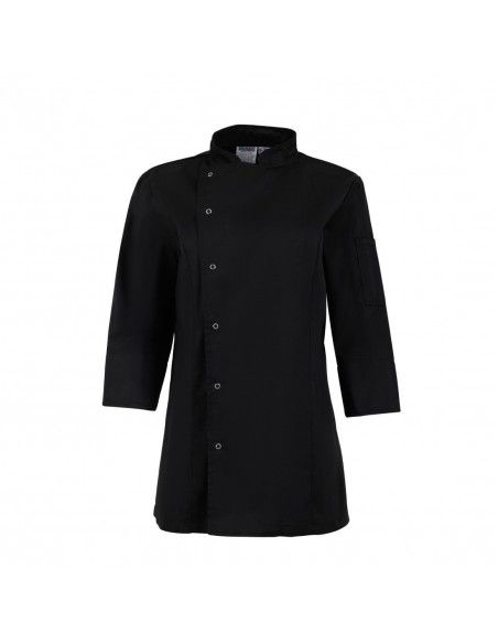 Veste de cuisinier femme ajustée Whites noire taille M
