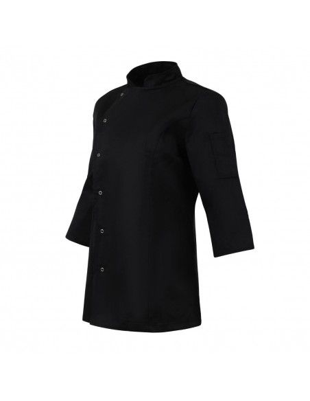 Veste de cuisinier femme ajustée Whites noire taille M
