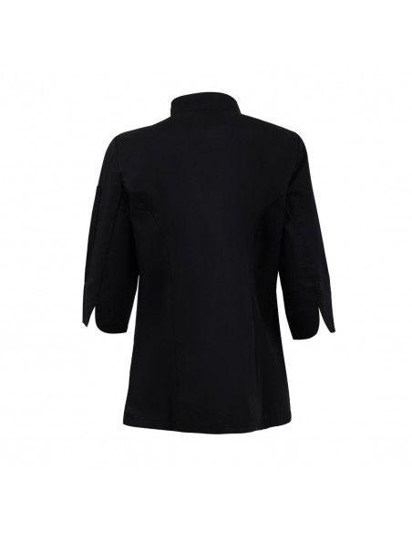 Veste de cuisinier femme ajustée Whites noire taille S