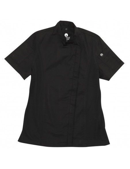 Veste de cuisine femme zippée légère Springfield Chef Works noire M