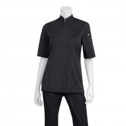 Veste de cuisine femme zippée légère Springfield Chef Works noire XS 2