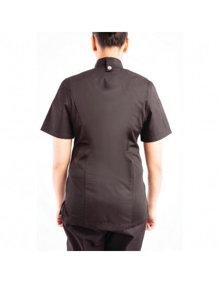 Veste de cuisine femme zippée légère Springfield Chef Works noire XS