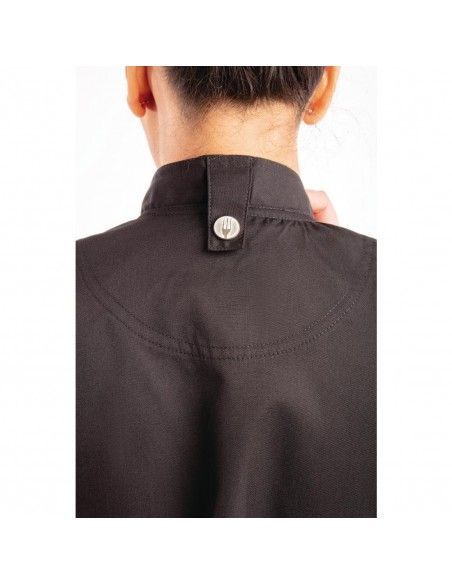 Veste de cuisine femme zippée légère Springfield Chef Works noire XS