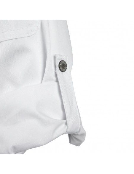 Veste de cuisine mixte légère à fermeture éclair Hartford Chef Works Urban blanche S