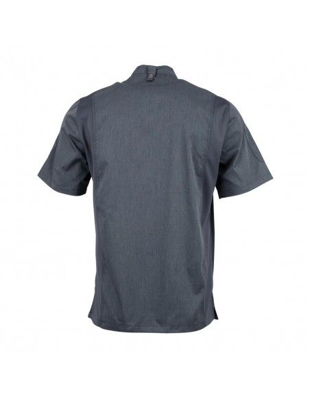 Veste de cuisine mixte légère manches courtes à fermeture éclair Springfield Chef Works Urban bleu encre XS