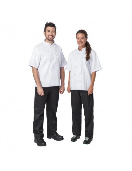 Lot de 2 vestes de cuisine blanches Nisbets Essentials XS