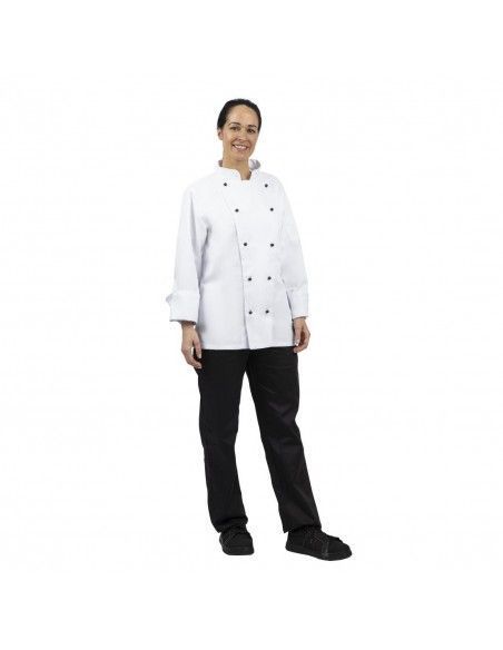 Veste de cuisine mixte Whites Chicago manches longues blanche L