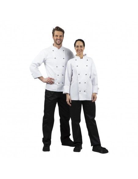 Veste de cuisine mixte Whites Chicago manches longues blanche L