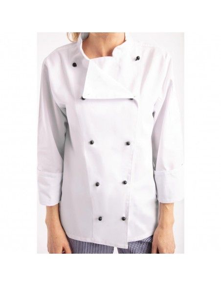 Veste de cuisine mixte Whites Chicago manches longues blanche XL