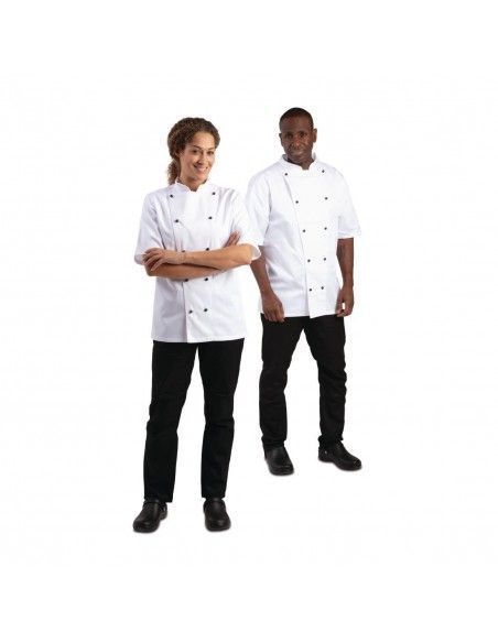 Veste de cuisine mixte Whites Chicago manches courtes blanche L