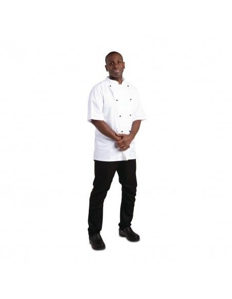 Veste de cuisine mixte Whites Chicago manches courtes blanche XL