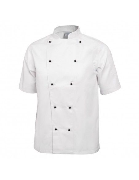 Veste de cuisine mixte Whites Chicago manches courtes blanche XL