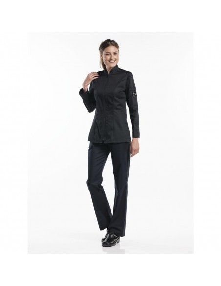 Veste de cuisine femme Chaud Devant Monza noire XXXL