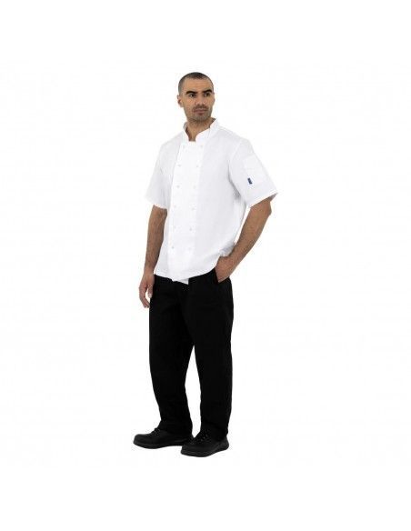 Vestes de cuisine manches courtes Whites Boston blanches S (lot de 5)