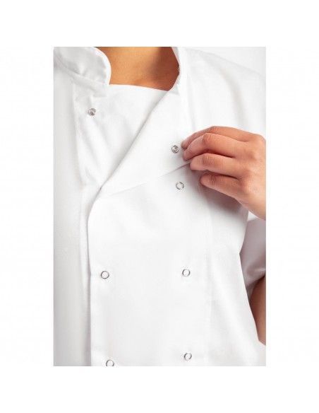 Vestes de cuisine manches courtes Whites Boston blanches M (lot de 5)