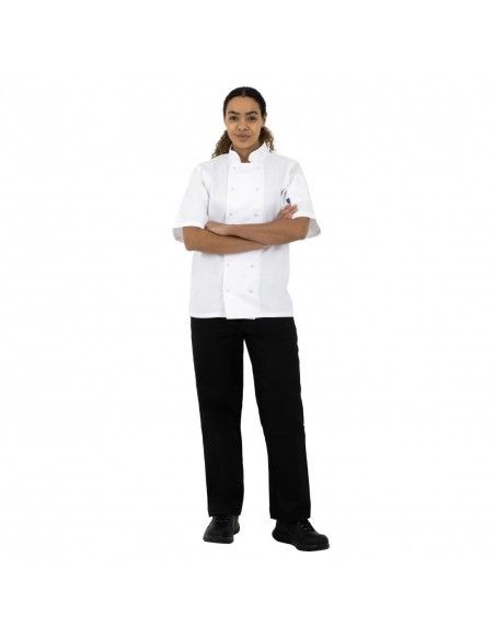 Vestes de cuisine manches courtes Whites Boston blanches M (lot de 5)
