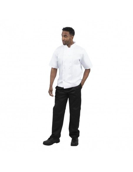 Vestes de cuisine manches courtes Whites Boston blanches L (lot de 5)