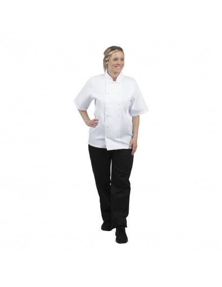 Vestes de cuisine manches courtes Whites Boston blanches L (lot de 5)