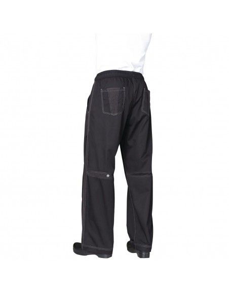 Pantalon de cuisine mixte Baggy Chef Works noir L