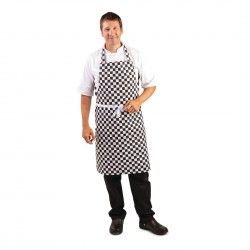 Tablier bavette Whites carreaux noirs et blancs 2