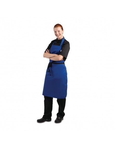 Tablier bavette Whites bleu roi