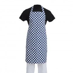 Tablier bavette Whites carreaux bleus et blancs