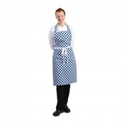 Tablier bavette Whites carreaux bleus et blancs 2