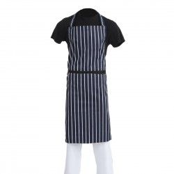 Tablier bavette Whites rayé marine et blanc XL