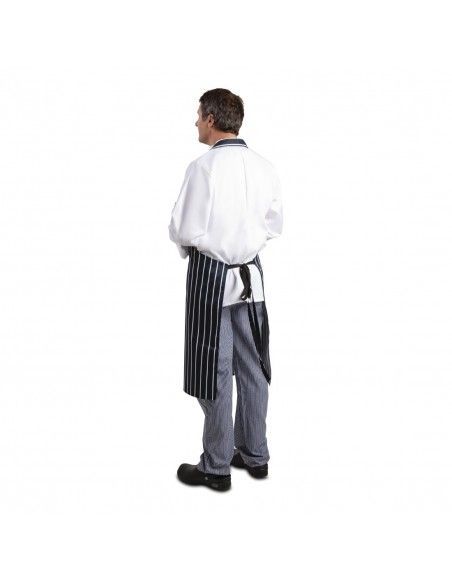 Tablier bavette Whites rayé marine et blanc XL