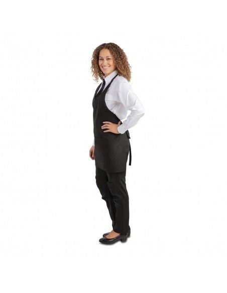 Tablier serveur col en V Whites noir