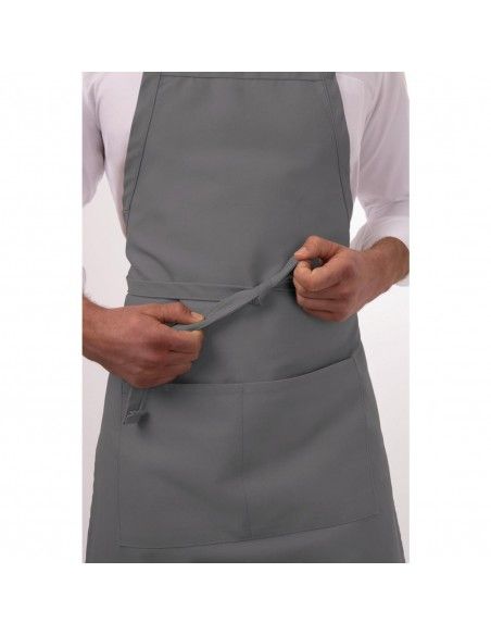 Tablier bavette Chef Works gris