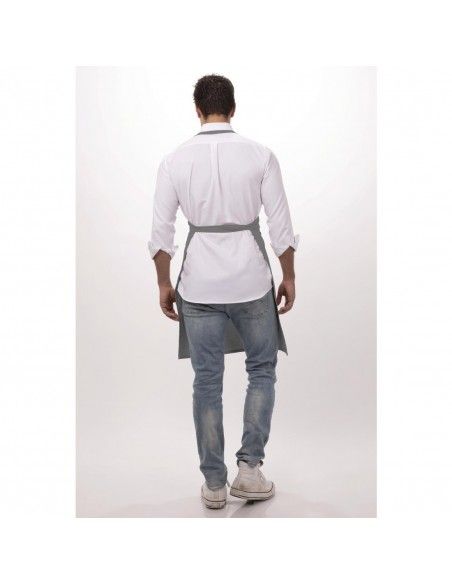 Tablier bavette Chef Works gris