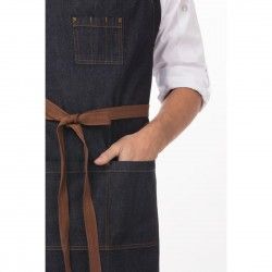 Tablier bavette Chef Works Urban Memphis bleu 2