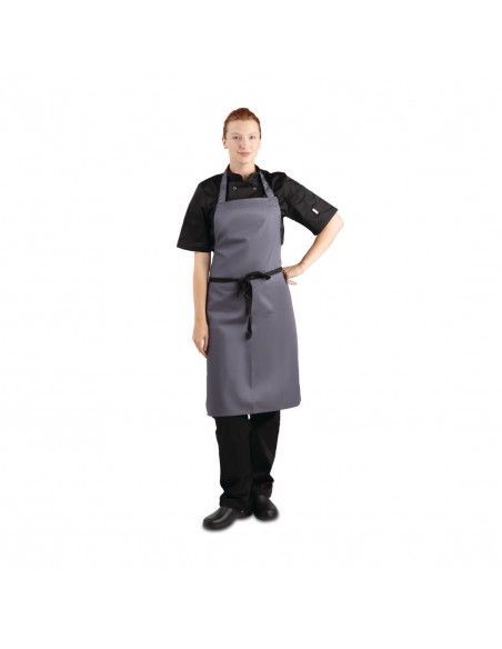Tablier bavette Whites polyester-coton anthracite