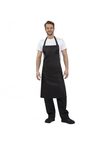 Tablier bavette Whites polyester-coton noir XL