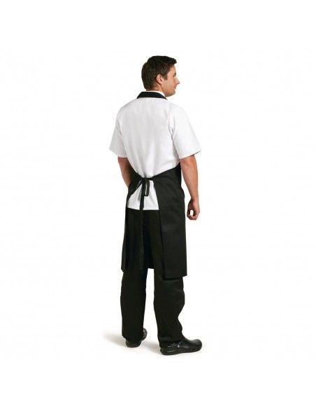 Tablier bavette Whites polyester-coton noir XL