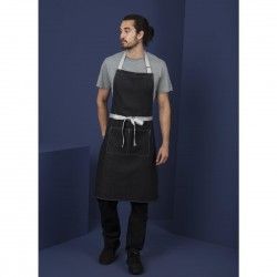 Tablier bavette denim Southside noir 2