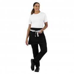 Tablier serveur court denim Southside noir 760mm