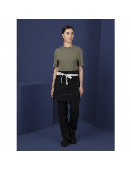 Tablier serveur court denim Southside noir 760mm