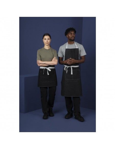 Tablier serveur court denim Southside noir 760mm