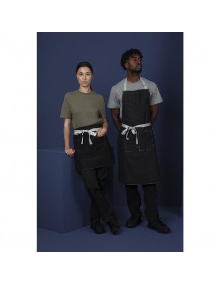 Tablier serveur court denim Southside noir 760mm