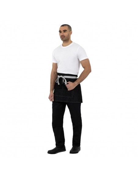 Tablier serveur court denim Southside noir 760mm
