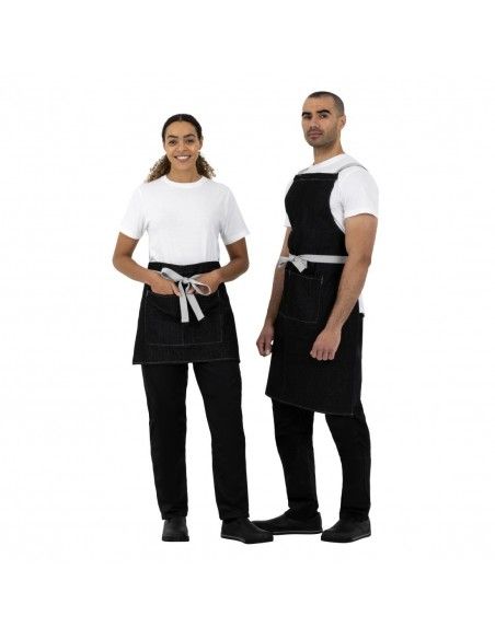 Tablier serveur court denim Southside noir 760mm