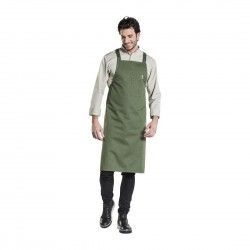 Tablier bavette croisé mixte Chaud Devant Nordic vert 75x100 cm