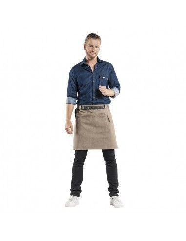 Tablier mixte Chaud Devant Forene Denim marron 70x50 cm