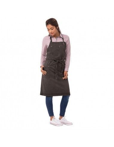 Tablier bavette Chef Works Urban Dorset taupe