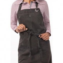 Tablier bavette Chef Works Urban Dorset taupe 2