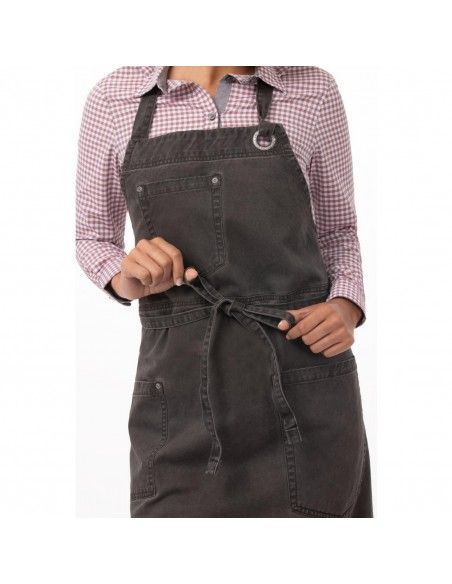 Tablier bavette Chef Works Urban Dorset taupe